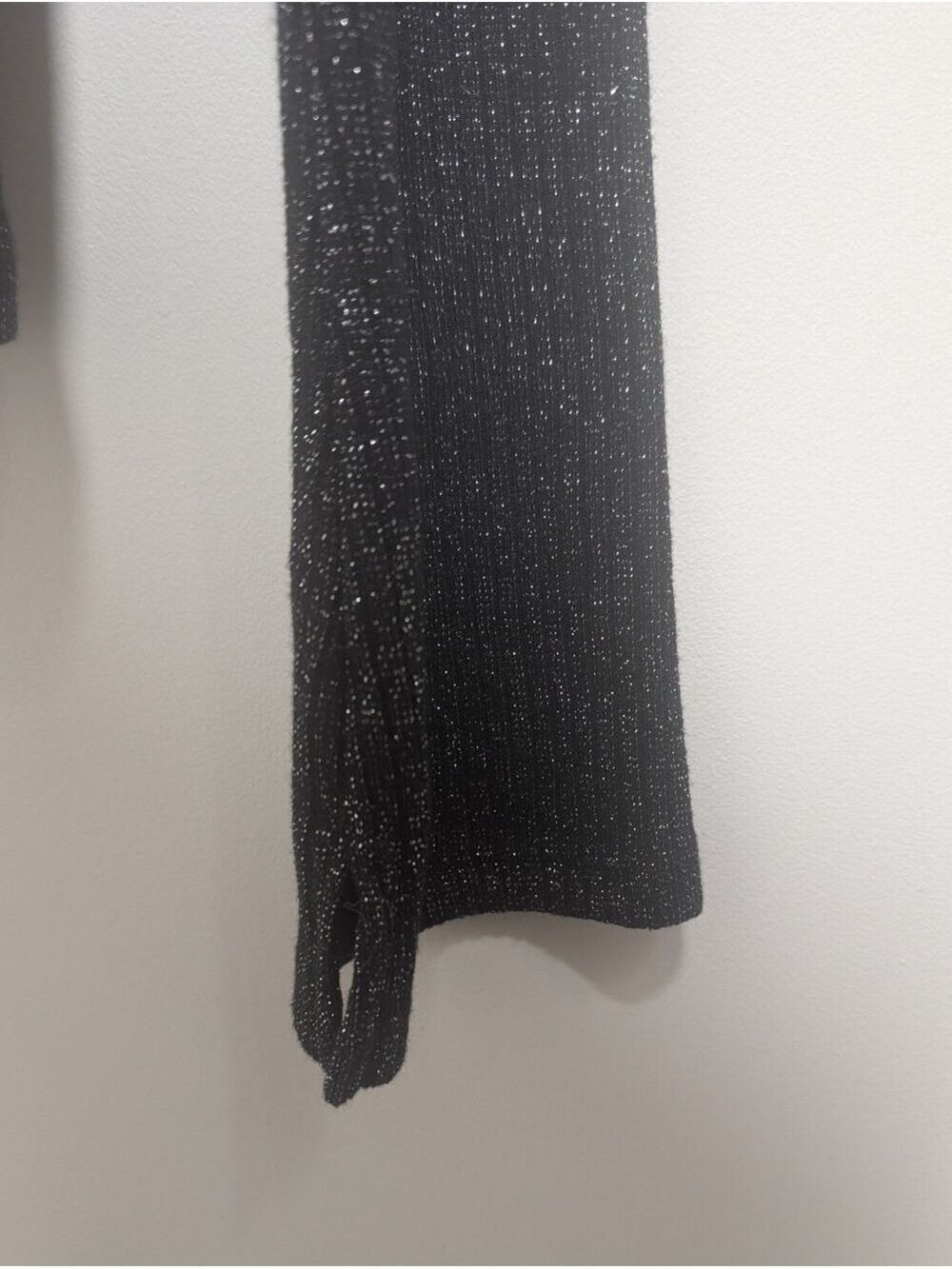 ba&sh | Lily Ribbed Metallic Scoop Neck In Black/Silver - Picture 9 of 14